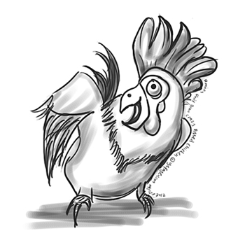Crazy-Assed Chicken 11mins Quick Sketch